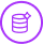 Database with star representing AI icon